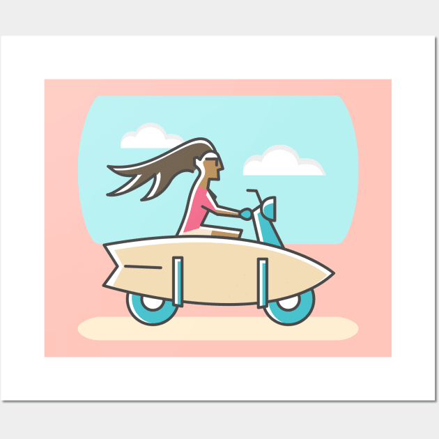 Surfer Girl Wall Art by LBenjamin